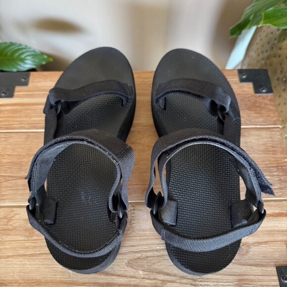 Teva Black Universal Flatform Gorpcore Sporty Festival Platform Sandal Size 10 - Picture 9 of 14